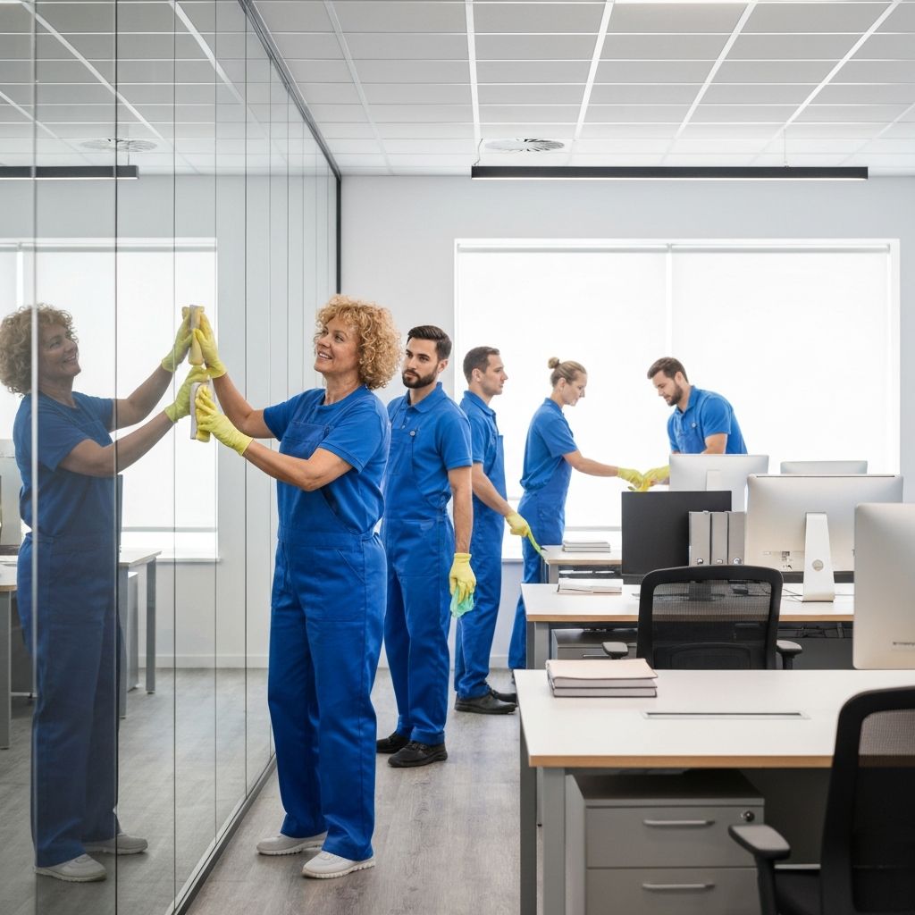 Professional cleaning service in action